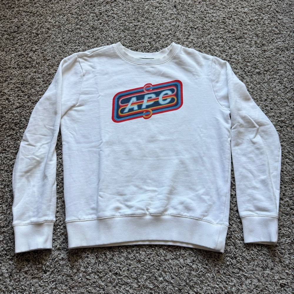 A.P.C. Psy Crew Off-White Sweatshirt size XS